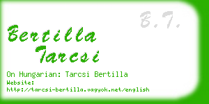 bertilla tarcsi business card